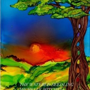 11x14 Chakra Tree Alcohol Ink Print - Painting